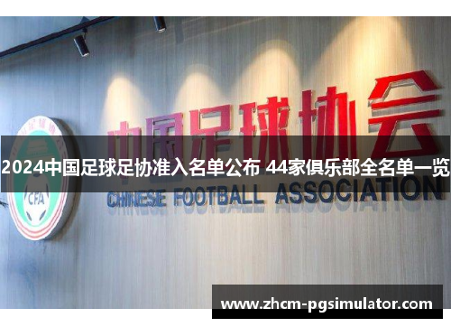 2024中国足球足协准入名单公布 44家俱乐部全名单一览