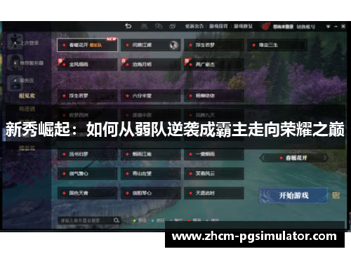 新秀崛起:如何从弱队逆袭成霸主走向荣耀之巅 新秀崛起:如何从弱队逆袭成霸主走向荣耀之巅